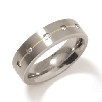 Juwelier Gabriel Ring Titan goldplattiert Brillant 0101 19 von