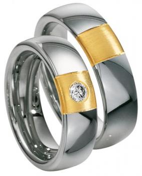 Saint Maurice Trauringe Weiss-Gelbgold 49-81298 + 49-81299