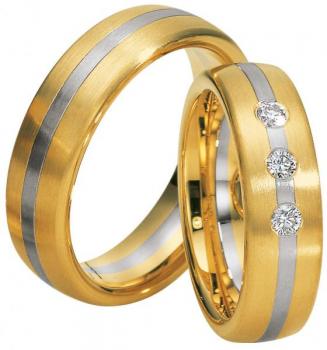 Saint Maurice Trauringe Weiss-Gelbgold 49-81318 + 49-81319