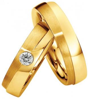 Saint Maurice Trauringe Gelbgold 49-81342G + 49-81343G