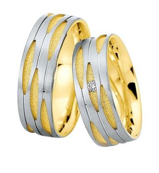 Saint Maurice Trauringe Weiss-Gelbgold 816080 + 816090