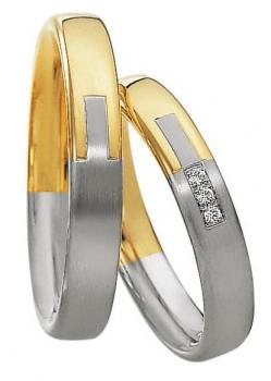 Saint Maurice Trauringe Weiss-Gelbgold 820200 + 820210