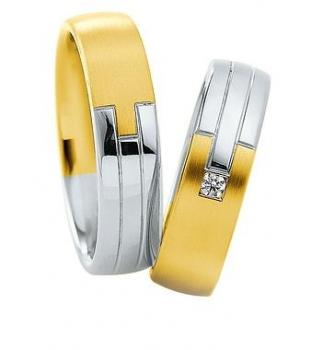 Saint Maurice Trauringe Weiss-Gelbgold 820220 / 820230