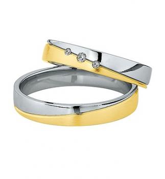 Saint Maurice Trauringe Weiss-Gelbgold DR 870060 / HR 870070