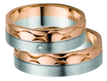 Rauschmayer Trauringe Weiss-Rosegold 10-50840+ 11-50840