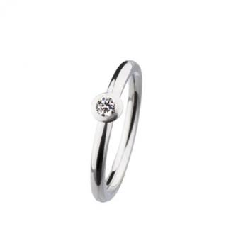 Ring Stahl Brillant ct R354 von Ernstes Design