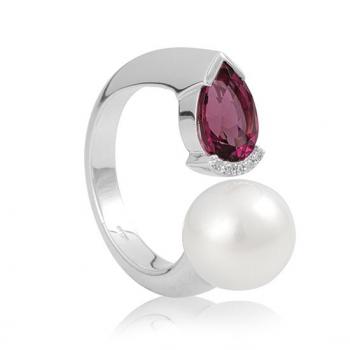 Breuning Ring - E.rosa Turmalin/Brillant 0,033 Ct. w/si 41041110