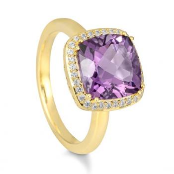 Breuning Ring - E.Amethyst/Brillant 0,208 Ct. w/si 41060440