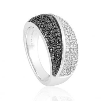 Breuning Ring - Brillant 0,75 Ct. Schwarz/weiss Si Brillant 4184