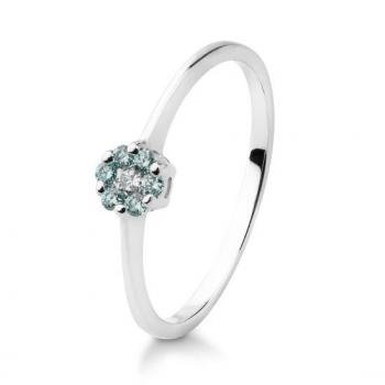 Breuning Ring - Brillant Ice Blue/Brillant 0,15 Ct. w/si Billant