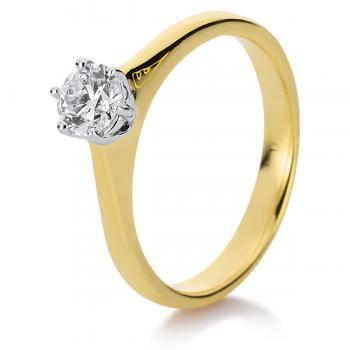 Diamant Ring 6er-Krappe 750er Gelbgold / Weißgold 1C325GW853-1 