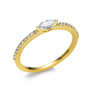 Diamant Ring 2er-Krappe 750er Gelbgold 1U614G854-6 