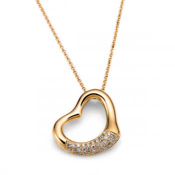 Diamant Collier 750er Gelbgold Herz heart 4A194G8-1 