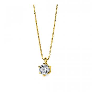 Diamant Collier 6er-Krappe 585er Gelbgold 4A711G4-1 