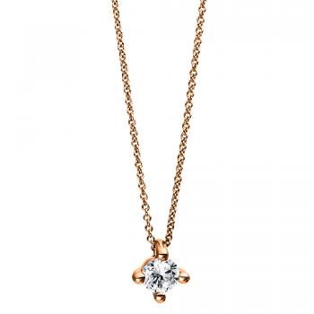 Diamant Collier 4er-Krappe 585er Rotgold 4D270R4-2 