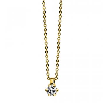 Diamant Collier 6er-Krappe 750er Gelbgold 4D277G8-4 