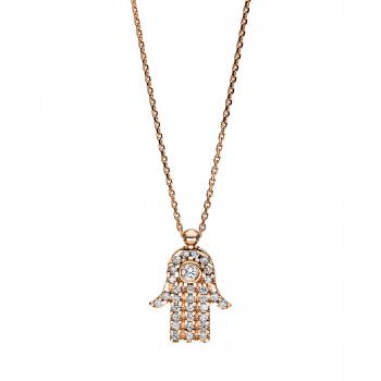 Diamant Collier 585er Rotgold Hand 4F234R4-1 