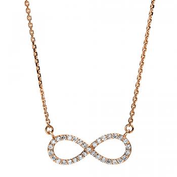 Diamant Collier 750er Rotgold Infinity 4F681R8-1 