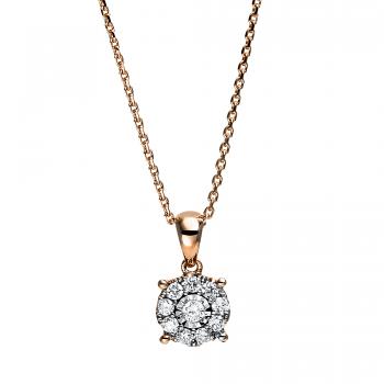 Diamant Collier 750er Rotgold / Weißgold 4F695RW8-1 