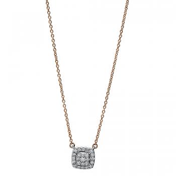 Diamant Collier 750er Rotgold / Weißgold 4F786RW8-1 