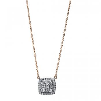 Diamant Collier 750er Rotgold / Weißgold 4F788RW8-1 