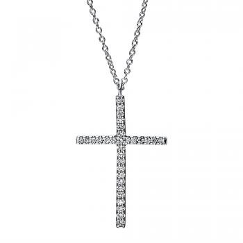 Diamant Collier 750er Weißgold Kreuz 4F937W8-1 