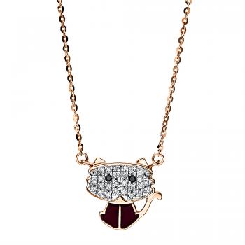 Diamant Collier 585er Rotgold 4F954R4-1 