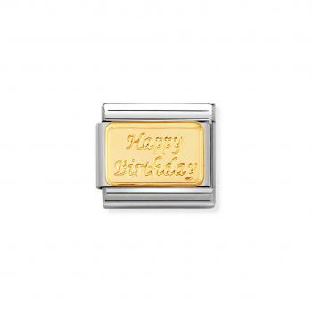 Nomination  Composable Classic   Plakette Happy Birthday 030121/09