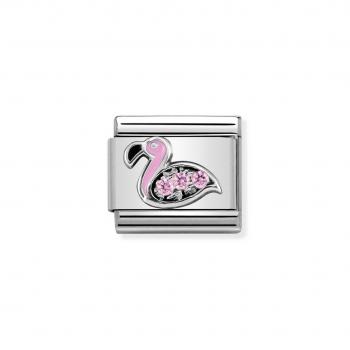 Nomination  COMPOSABLE Classic   Flamingo mit Zirkonia ROSA 330304/31