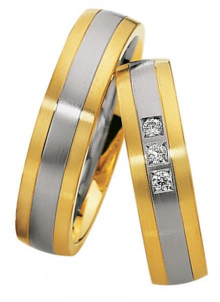 Saint Maurice Trauringe Weiss-Gelbgold 49-82040 + 49-82041