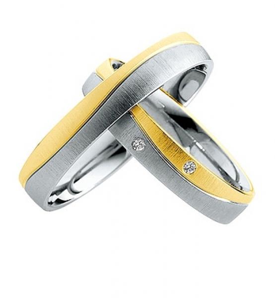 Saint Maurice Trauringe Weiss-Gelbgold DR 870080 / HR 870090