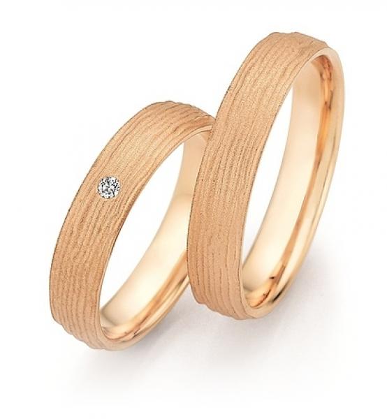 Nowotny-Collection Ruesch Trauringe Rosegold 66/70070-045 + 66/70080-045