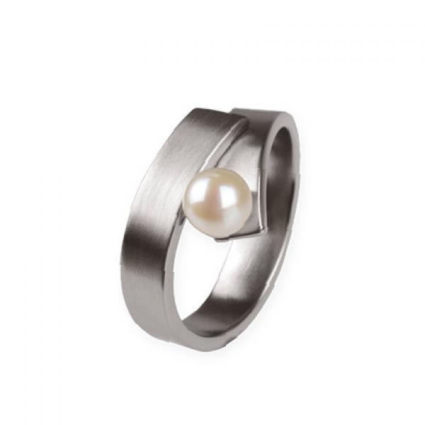 Ring Stahl SW-Perle R123 von Ernstes Design