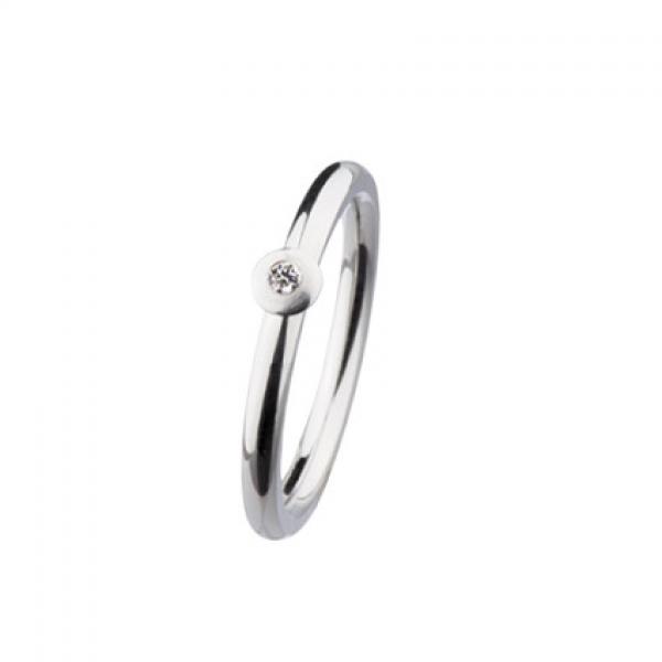 Ring Stahl Brillant ct R352 von Ernstes Design