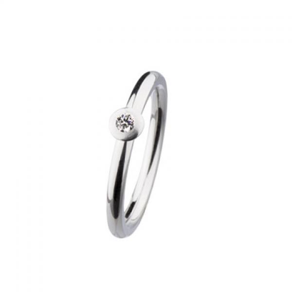 Ring Stahl Brillant ct R353 von Ernstes Design