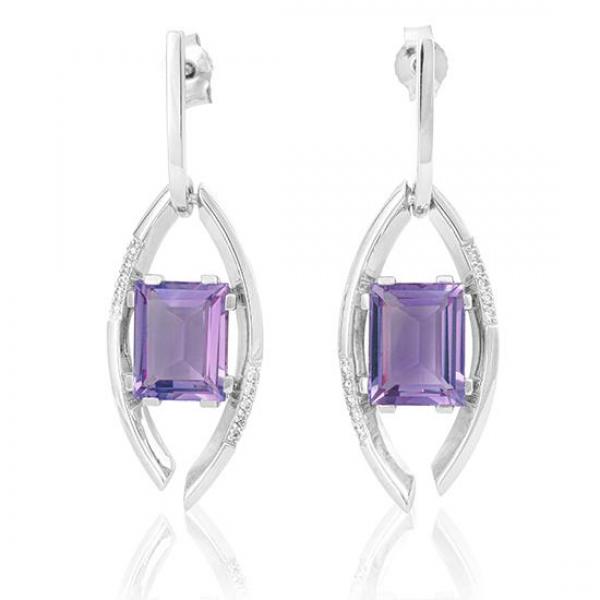 Breuning Ohrschmuck - E.Amethyst/Brillant 0,11 Ct. w/si 11029070