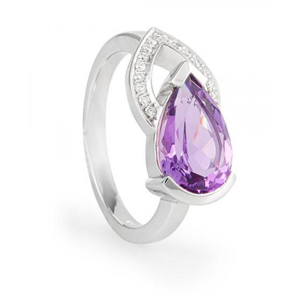 Breuning Ring - E.Amethyst/Brillant 0,111 Ct. w/si 41044390