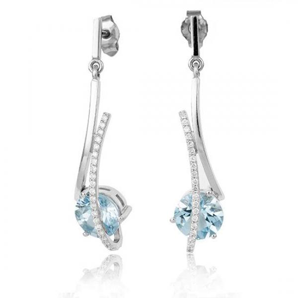 Breuning Ohrschmuck - E.Aquamarin/Brillant 0,22 Ct. w/si 1102664