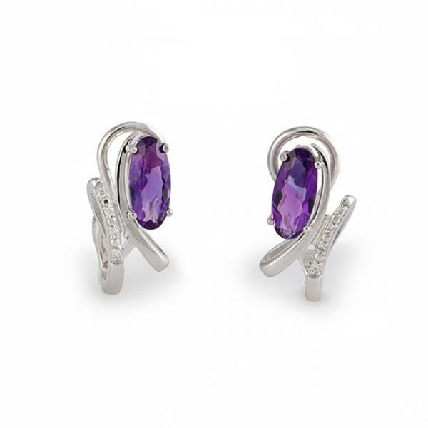 Breuning Ohrschmuck - E.Amethyst/Brillant 0,044 Ct. w/si 1054260