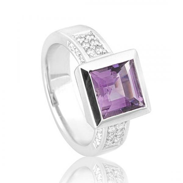 Breuning Ring - E.Amethyst/Brillant 0,324 Ct. w/si 41845120