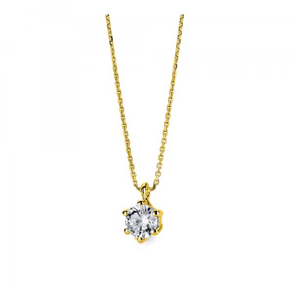 Diamant Collier 6er-Krappe 585er Gelbgold 4A711G4-1 