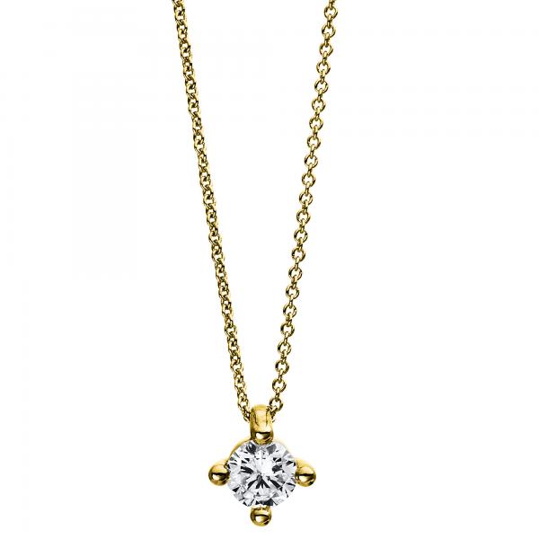 Diamant Collier 4er-Krappe 585er Gelbgold 4D245G4-1 