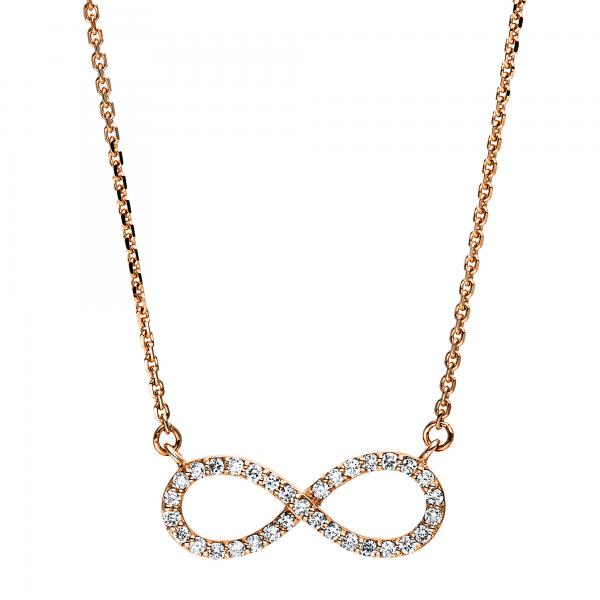 Diamant Collier 750er Rotgold Infinity 4F681R8-1 