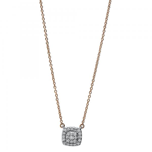 Diamant Collier 750er Rotgold / Weißgold 4F786RW8-1 