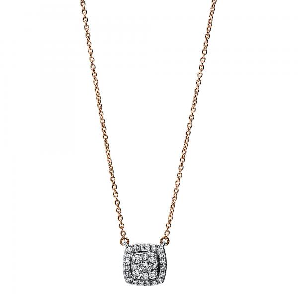 Diamant Collier 750er Rotgold / Weißgold 4F787RW8-1 