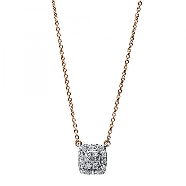 Diamant Collier 750er Rotgold / Weißgold 4F792RW8-1 