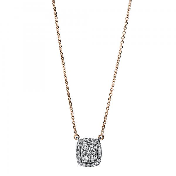 Diamant Collier 750er Rotgold / Weißgold 4F793RW8-1 