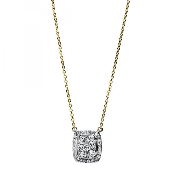 Diamant Collier 750er Gelbgold / Weißgold 4F794GW8-1 