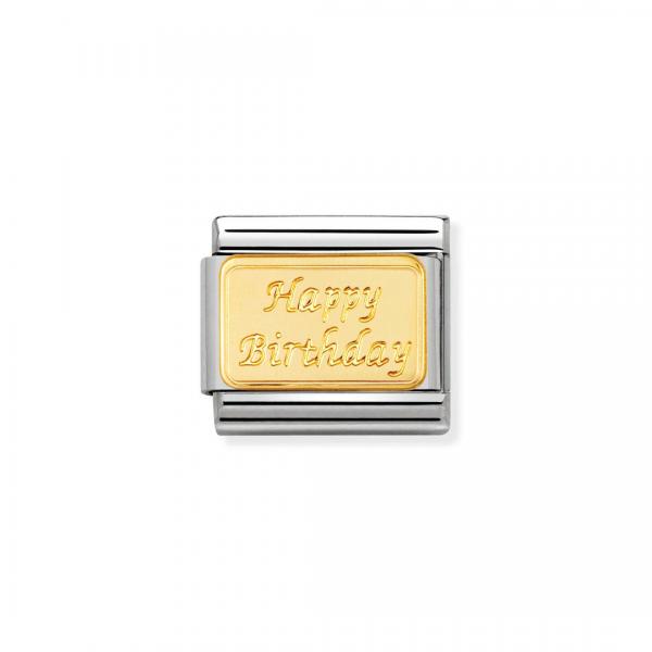 Nomination  Composable Classic   Plakette Happy Birthday 030121/09